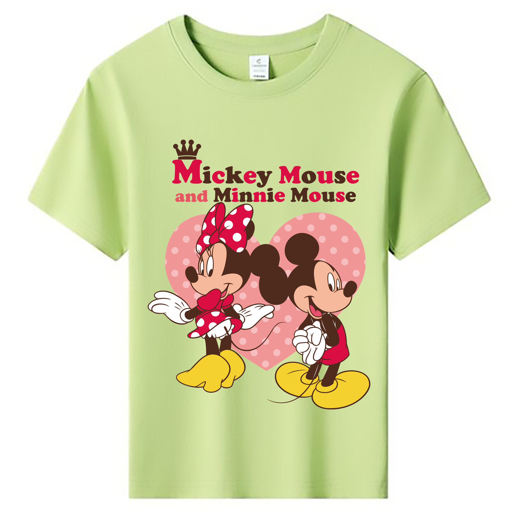 ミッキーマウス Mickey Mouse 綿100％キッズTシャツ（フロントプリント）